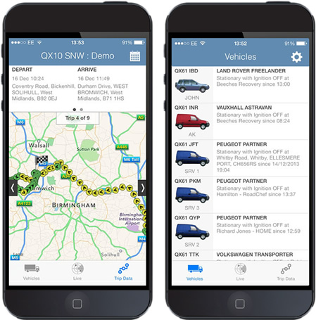 Quartix Tracking Mobile Application